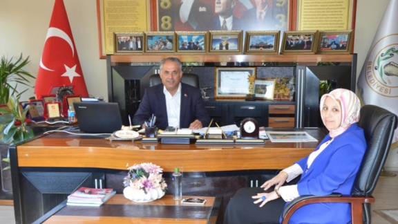 İl Milli Eğitim Müdürümüz Fazilet DURMUŞ´tan Bayırköy Belediye Başkanı Mustafa YAMAN´a İade-i Ziyaret