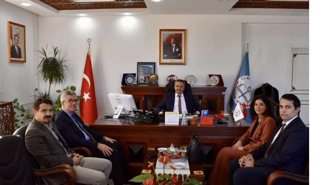 Bursa Eskişehir Bilecik Kalkınma Ajansı (BEBKA) Yöneticileri  İl Milli Eğitim Müdürümüz Ramazan ÇELİK'i Makamında Ziyaret Etti