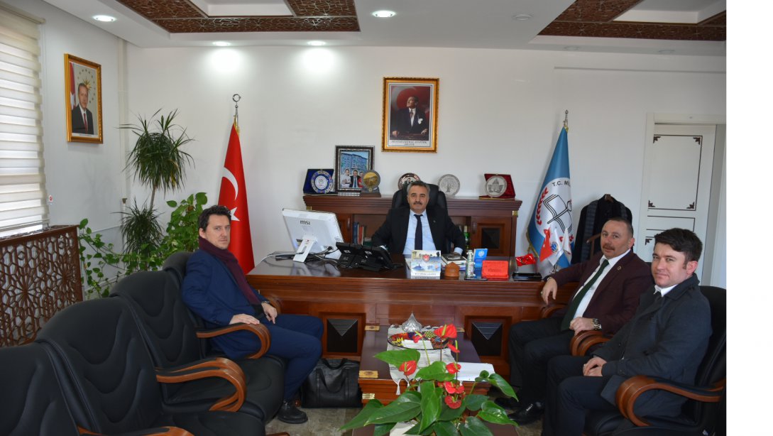 Söğüt Belediye Başkanı  İsmet SEVER, İl Milli Eğitim Müdürümüz Ramazan ÇELİK'i Makamında Ziyaret Etti.