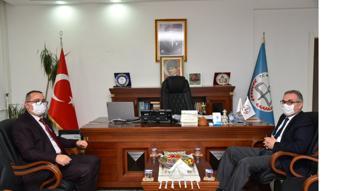 Denetimli Serbestlik İl Müdürü Selçuk AYDEMİR, İl Milli Eğitim Müdürümüz Mustafa Sami AKYOL'u makamında ziyaret etti.