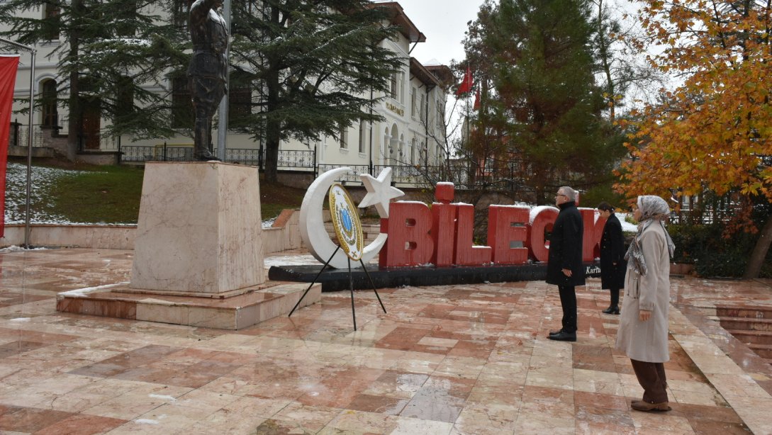 24 Kasım Öğretmenler Günü Dolayısıyla Çelenk Sunma Töreni Yapıldı