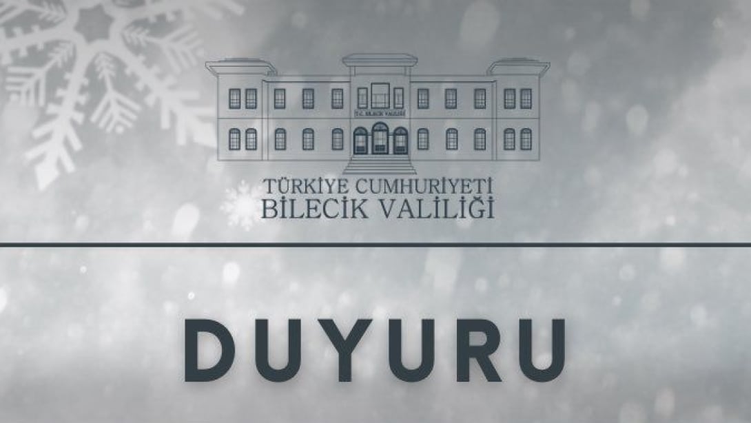 Bilecik Valiliği Tarafından Yapılan Basın Açıklaması